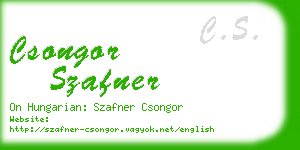 csongor szafner business card